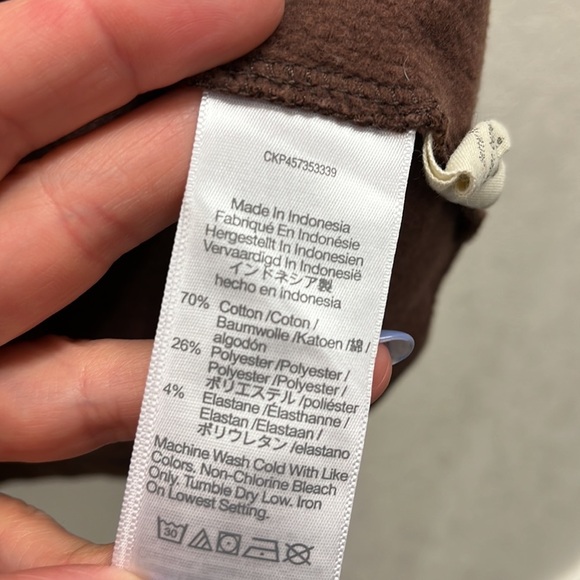 Madewell MWL Ribbed Half Zip Raglan Sweatshirt in Brown L - Picture 8 of 8